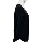 Pact Relaxed Slub Shirt Organic Cotton Top 3/4 Sleeves Black Womens Size S Photo 3