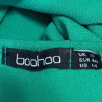 Boohoo  Green Sleeveless Asymmetrical Button Slit Mini Bodycon Tank Dress Size 14 Photo 3