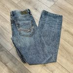 BKE  Aiden Denim Blue Distressed Jeans Womens Size  29R  Cotton Blend Embroidered Photo 0