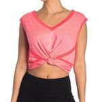 Free People Movement  Glow Up Pink Twist Front Crop Top Photo 0