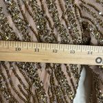 Mac Duggal  Long Sleeve Column Gown hand beaded dress in mocha size 6 style 5240 Photo 5