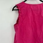 J.Crew  Sleeveless Ruffle Top in Wild Berry Pink, Cotton Summer Shirt Size Medium Photo 12