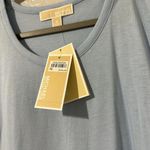 Michael Kors Blue Cap Sleeve T Shirt Top Gold Chain Shoulders Sz M Medium NWT Photo 4