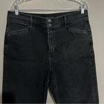Ann Taylor Black The Easy Straight High Rise Wide Leg Crop Denim Jeans Photo 4