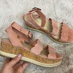 Marc Fisher Fayme Platform Scallop Sandals Women's Shoes In Coraline Women’s 7 Photo 0