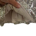 EXPRESS  Silver Sequin Embroidered V Neck Long Sleeve Formal Party Dress Sz Small Photo 1