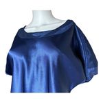 Victoria's Secret Gold Label  small satin royal blue nightgown slip dress Photo 2