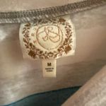 Truself Women’s Shirt M Stripes Striped Blue Gray White Bust 40” Knot Front Size M Photo 1