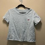 Levi's Levi’s Baby Blue Short Sleeve Crop Top Casual T-Shirt Size Medium Photo 1