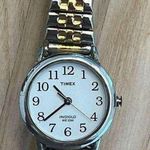 Timex Ladies Watch Indiglo White Dial Two Tone Stainless Bracelet Date Window Photo 2