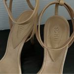 Schutz Women’s  Elora Leather Nude Stiletto Ankle Strap Sandal sz 7.5 Light Wood Photo 5