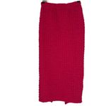 Urban Outfitters  Kimmy Bubble Knit Midi Skirt Pink Crinkle Pull On Size S Photo 1