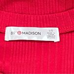 89th & Madison Red Ribbed Top with Gold Rhinestone Grommets NWT Size Large Photo 15