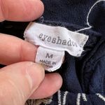 Eyeshadow Womens Tank Top Embroidered Floral Design Navy Blue White Medium Photo 6