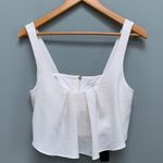 Black Halo White Sleeveless Crepe Crop Top 2 Photo 3