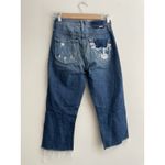 Mother Superior The Tomcat Knickers Jeans Women Size 24 Cropped Distressed‎ Rips Blue Photo 1