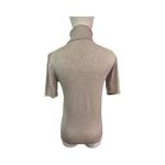 Mango NWT Committed Beige Turtleneck Short Sleeve Sweater Top Women's Medium Photo 4