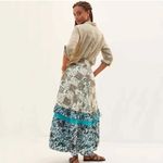 Anthropologie Blue Cream Patchwork Maxi Skirt Photo 2
