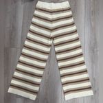 Free People . Striped Woman’s Bottoms in Cream and Brown 🤎🤍 Photo 2