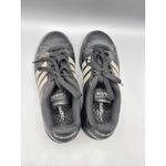 Adidas  Womens 7 Sneakers Black Gold Stripes Lace Up Shoes Casual Workout Gym Photo 6