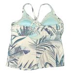 Calia By Carrie Underwood Tropical Floral Ruched Tankini Swim Top Plus Size 2X Blue Photo 3