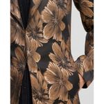 Chico's  Collection Black Gold Floral Metallic Jacquard Topper Coat Long Jacket Photo 8