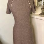 BCBGMAXAZRIA Cashmere Wool Striped Cowl Neck Sweater Dress Brown XS Photo 6