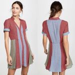Alice + Olivia Abelia Button-Down Mini Dress Colorful Retro Style Patch Size 0 Photo 1