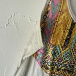 Kimchi Blue Tribal Sequin Tank Top M White Boho Festival Indie Summer Photo 4