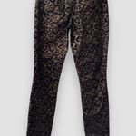 L'Agence  Women's Black Gold Jyothi Velvet Split Ankle Pants Size 25 NWOT Photo 2