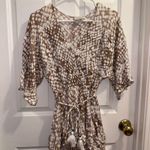 VICI Aura Brown and White Romper Photo 0