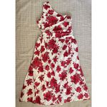 Abercrombie & Fitch  Chase ONE Shoulder Cutout Split Maxi Lined Red-White Sz XXLT Photo 2