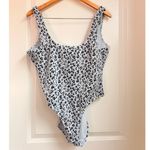 Good American Blue Always Fits Textured Leopard Print Swimsuit 2XL/3XL Photo 2