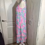 Lilly Pulitzer Pastel Floral Maxi Tiered Sundress Dress Photo 7