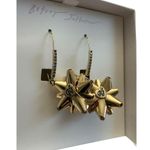 Betsey Johnson  Gold Christmas Bows Rhinestone Dangle Earrings in Gift Box NWT Photo 4