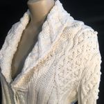 City Knit Ivory Chunky Button Up Long Sleeve Cardigan Sweater XL Photo 4