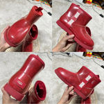 UGG  Women’s Classic Samba Ribbon Red Mini Clear Waterproof Boots Size 6 Photo 15