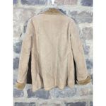 London Fog Vintage Suede Coat Woman's Large Tan Faux Fur Lined Collegiate Photo 4