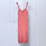 Billabong  Women’s Sunset Orange Big Love Tied Polka Dot Dress Photo 2