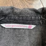 Kale generation full button studded denim dress size medium Black Photo 5