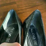 ALDO  Women’s Black Patent Leather Pumps Heels Closed Toe Size 7 Photo 6