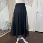 Cato Witchy Whimsygoth Black Mesh Tulle Full Swinging Midi Skirt L Photo 2