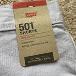 Levi's Levi’s 501 Shorts High Rise‎ Cutoffs Denim 100% Cotton Washed Lilac Size 32 Photo 5