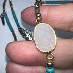 B.b. Lila Artisan Druzy and Charm Long Necklace Gold Photo 4