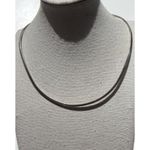 Vintage 925 MEXICO Sterling Silver Open Wire Choker Necklace Signed Medusa Photo 7