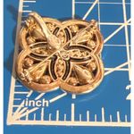 Premier Designs Vintage Silver Tone Pin Brooch Pendant Clear Rhinestones Circles Photo 5