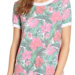 Wildfox Island Holiday Johnny Ringer Tee Shirt Floral Print Poinsettia Flower Photo 1