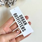 Urban Outfitters NWT  UO Smocked Tie Tube Top Floral Black White Small Photo 8