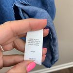 Lucky Brand  Chambray Shirt Dress Lace-Up Neck Photo 4