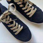 Banana Republic  • Navy Genuine Suede Gold Metallic Laces High Top Sneakers Photo 1